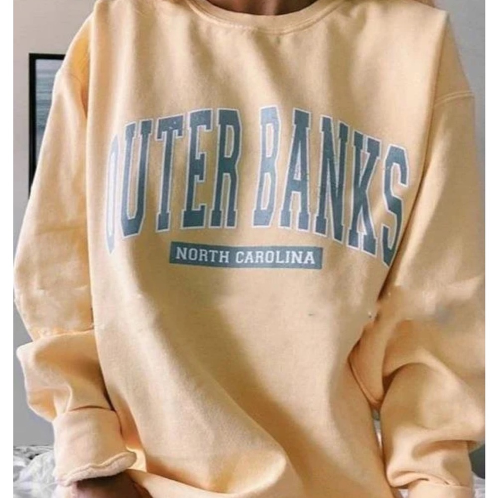 Oversized Printed Outer Banks Crewneck